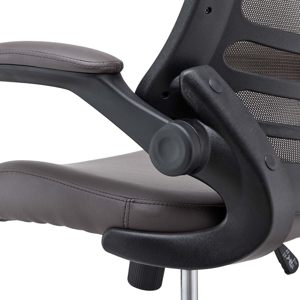 Attainment Vinyl Drafting Chair - Brown