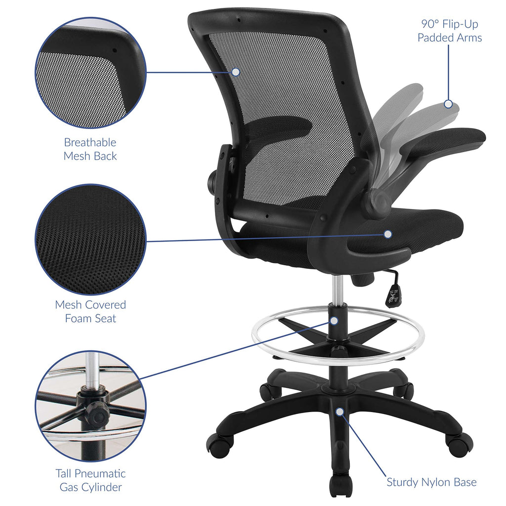 Veer Drafting Chair - Black