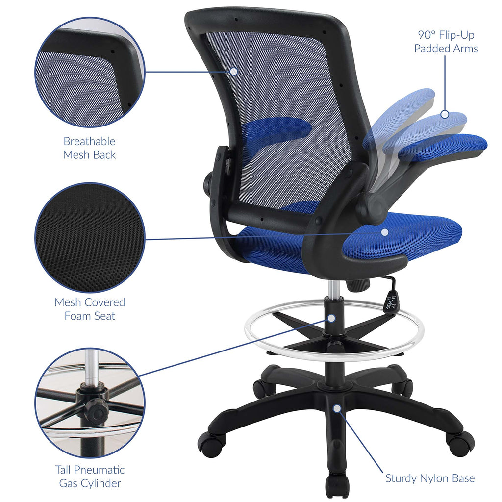 Veer Drafting Chair - Blue
