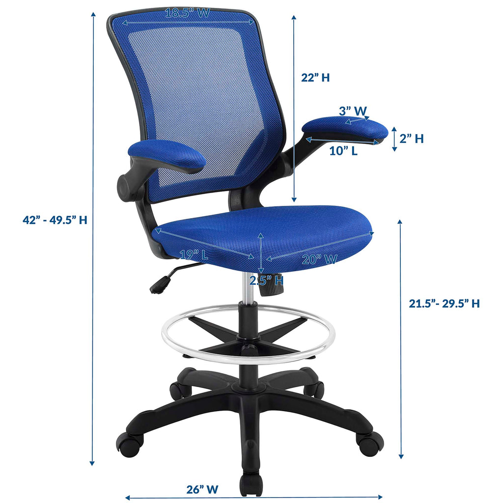 Veer Drafting Chair - Blue