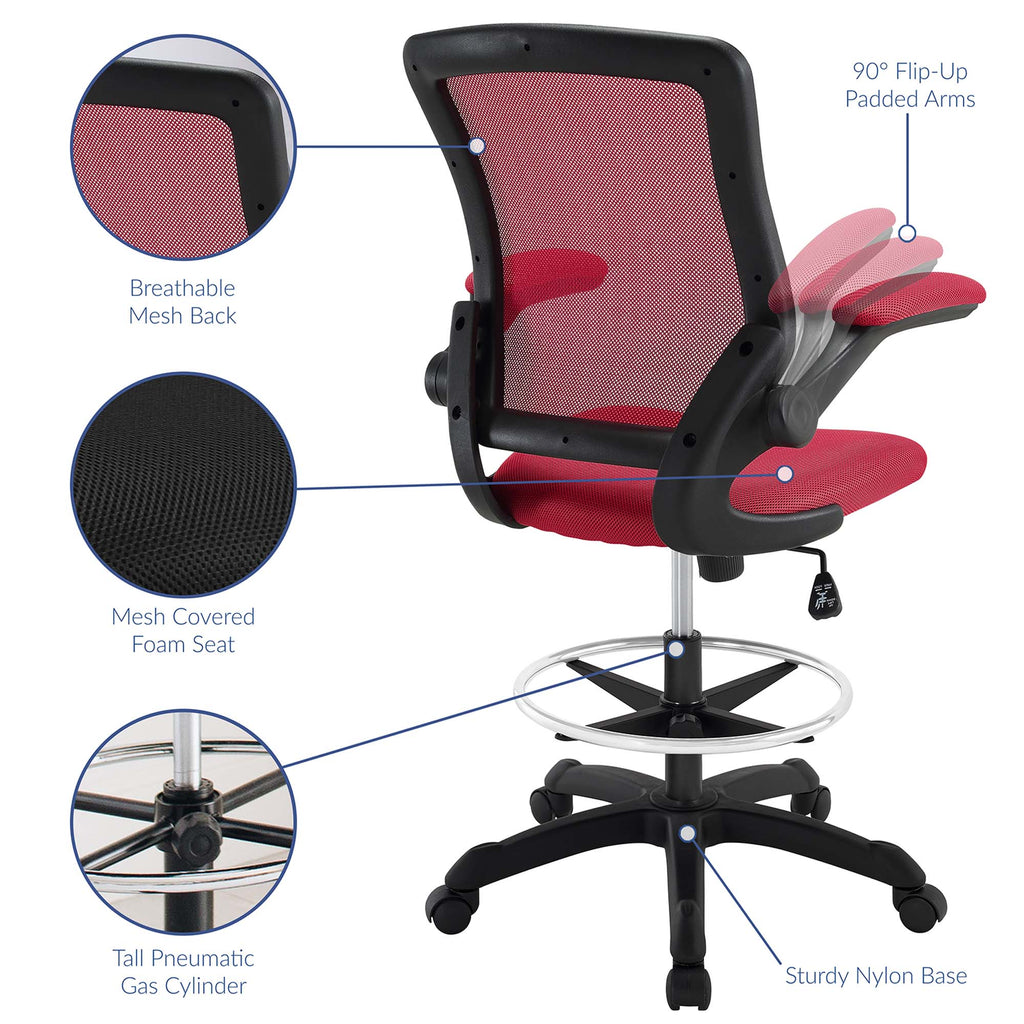 Veer Drafting Chair - Red