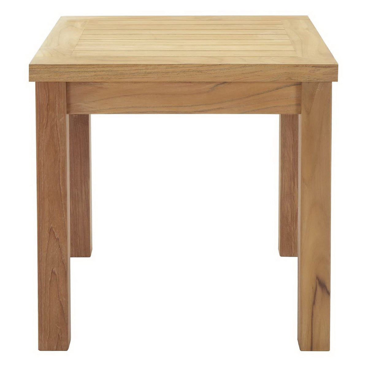 Marina 3 Piece Outdoor Patio Teak Set - Natural Navy (2 Armchairs, Side Table)