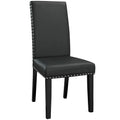 Parcel Dining Faux Leather Side Chair - Black