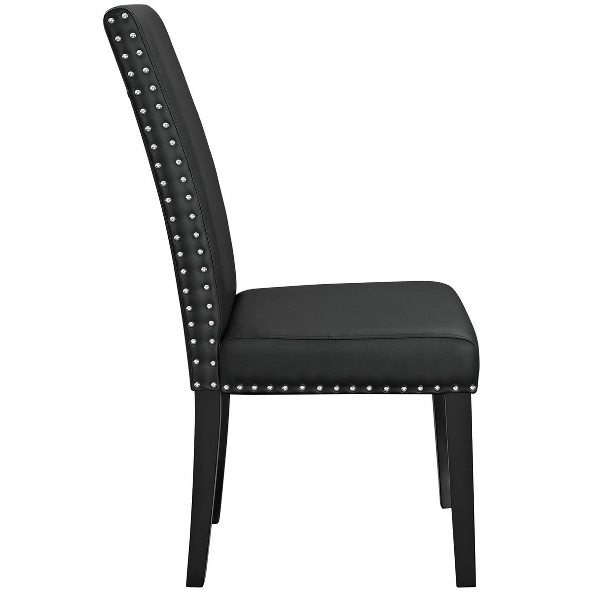 Parcel Dining Faux Leather Side Chair - Black