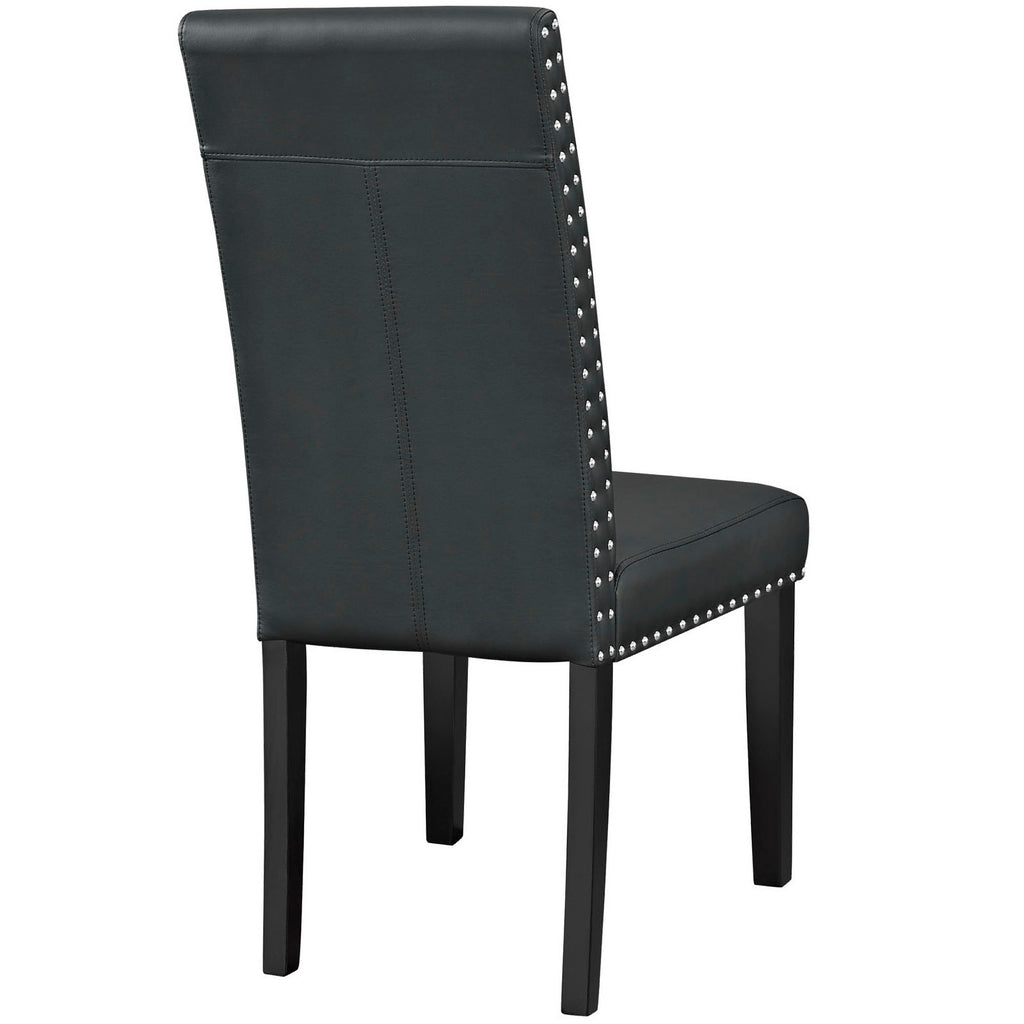 Parcel Dining Faux Leather Side Chair - Black