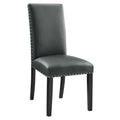 Parcel Dining Faux Leather Side Chair - Gray