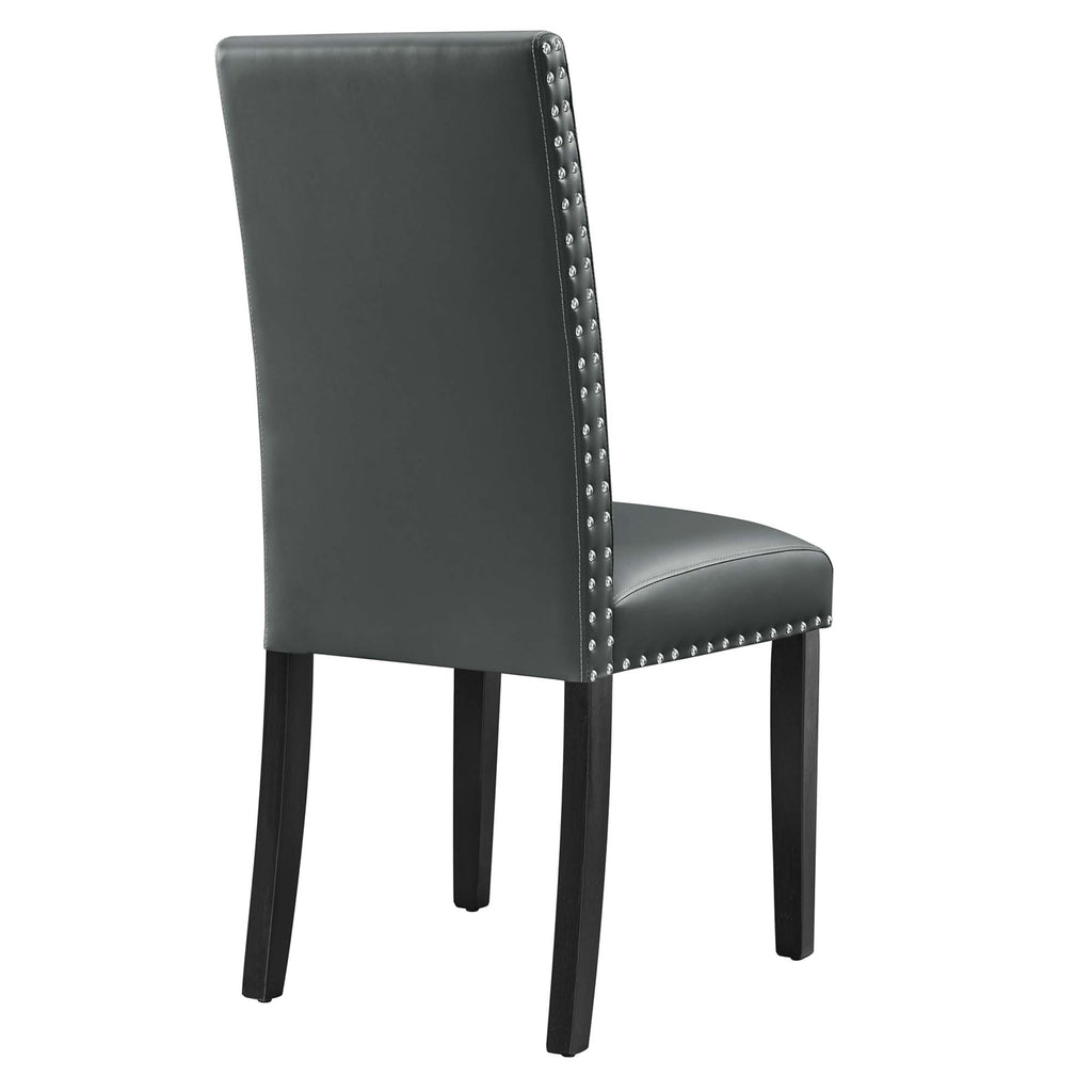 Parcel Dining Faux Leather Side Chair - Gray
