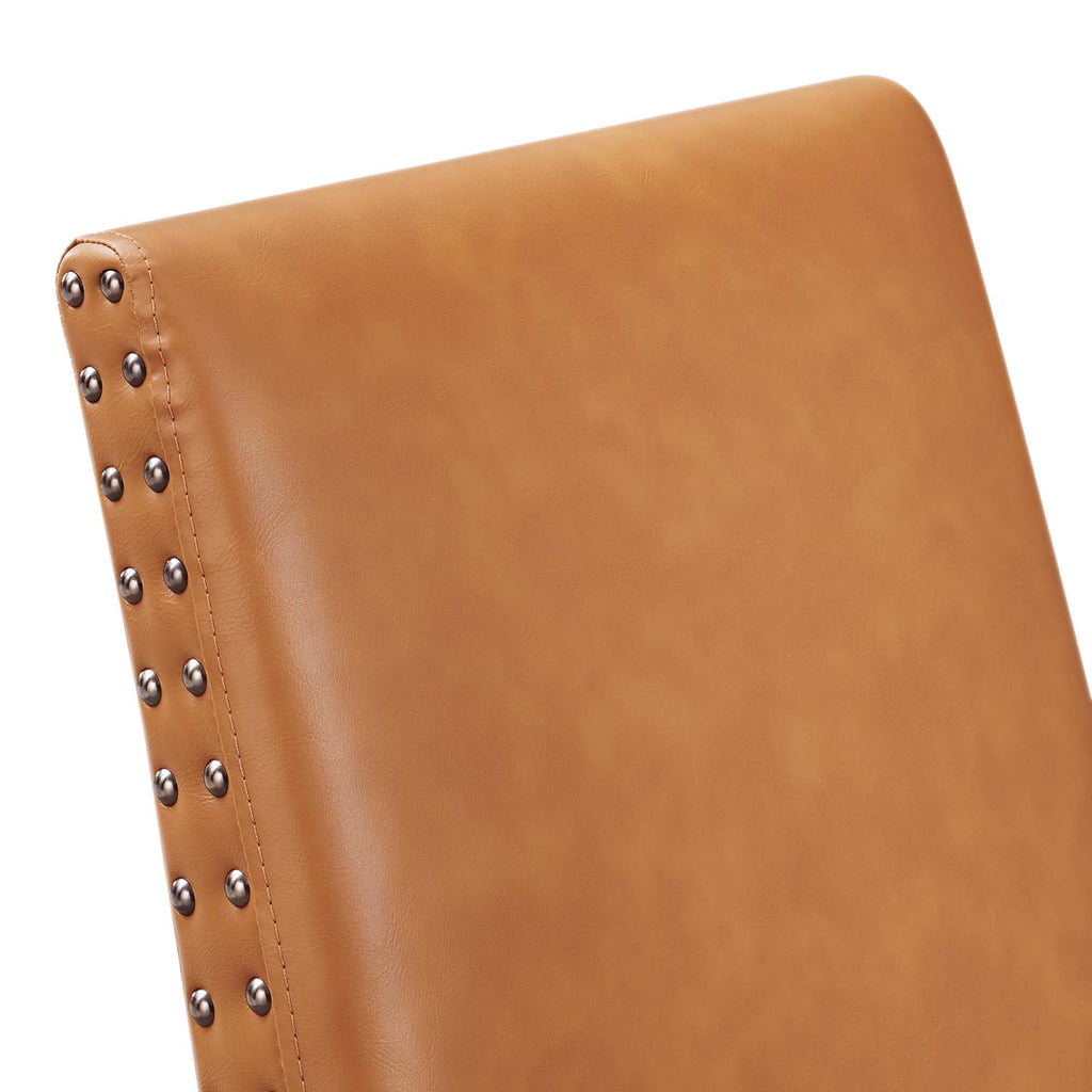 Parcel Dining Faux Leather Side Chair - Tan