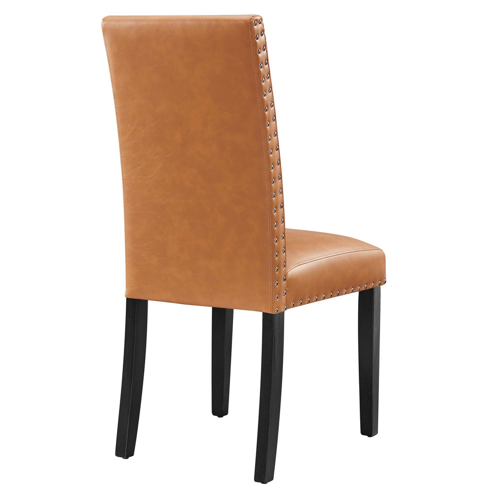 Parcel Dining Faux Leather Side Chair - Tan