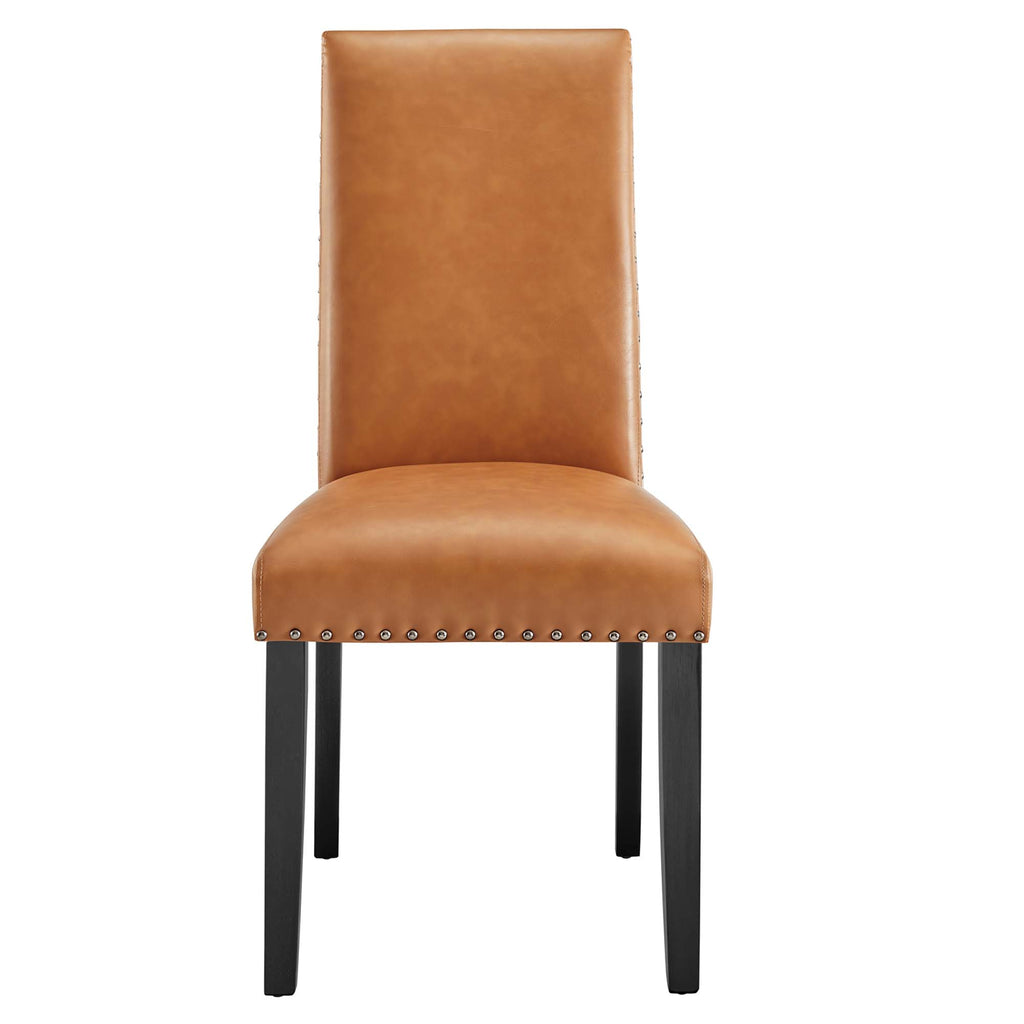 Parcel Dining Faux Leather Side Chair - Tan