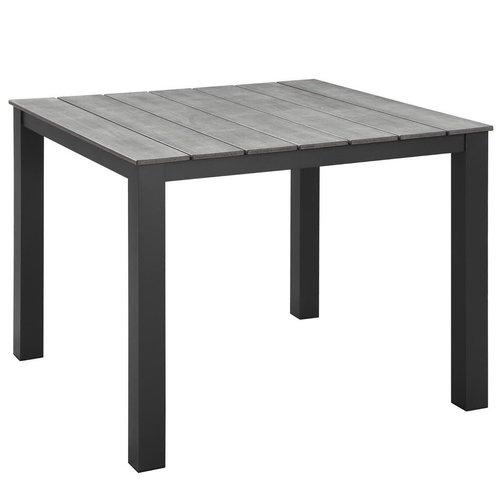Maine 40" Outdoor Patio Dining Table - Brown Gray