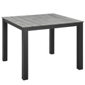 Maine 40" Outdoor Patio Dining Table - Brown Gray