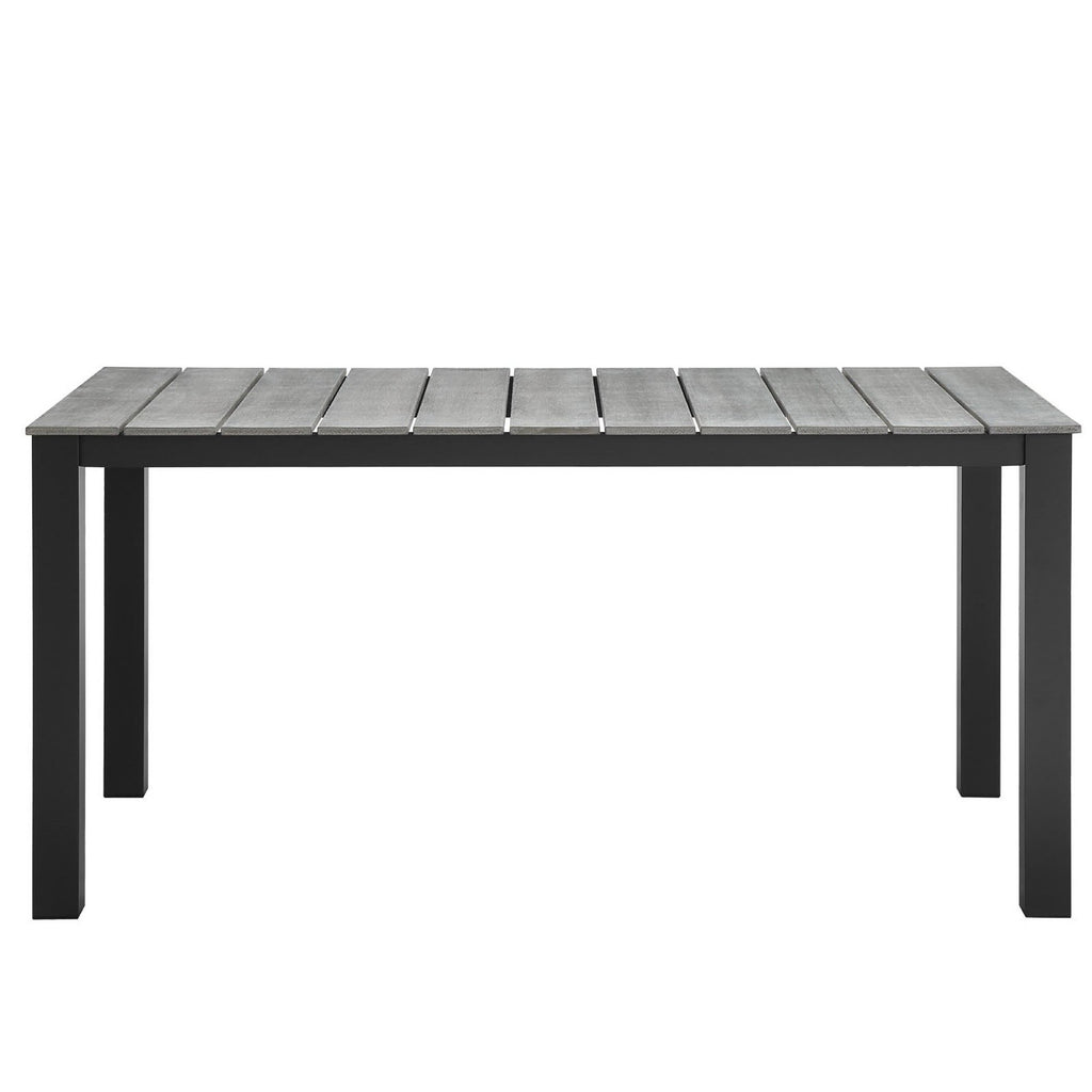 Maine 63" Outdoor Patio Dining Table - Brown Gray