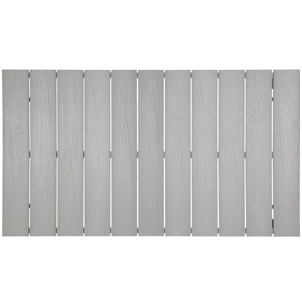 Maine 63" Outdoor Patio Dining Table - White Light Gray