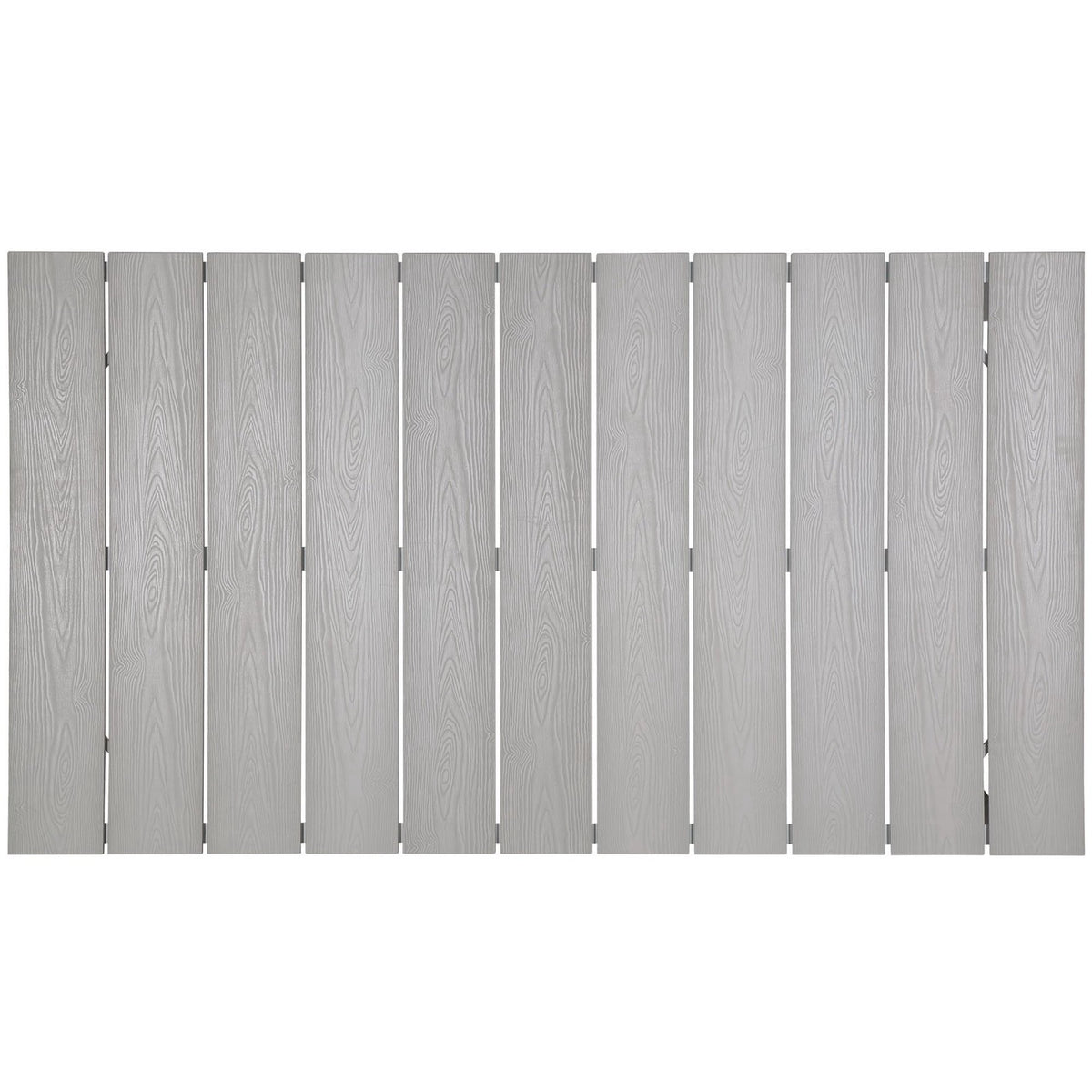 Maine 63" Outdoor Patio Dining Table - White Light Gray