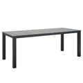 Maine 80" Outdoor Patio Dining Table - Brown Gray