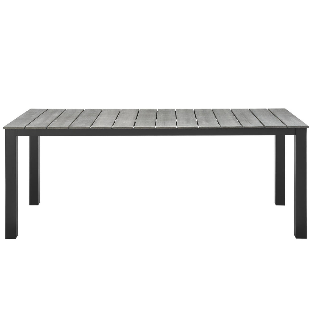 Maine 80" Outdoor Patio Dining Table - Brown Gray