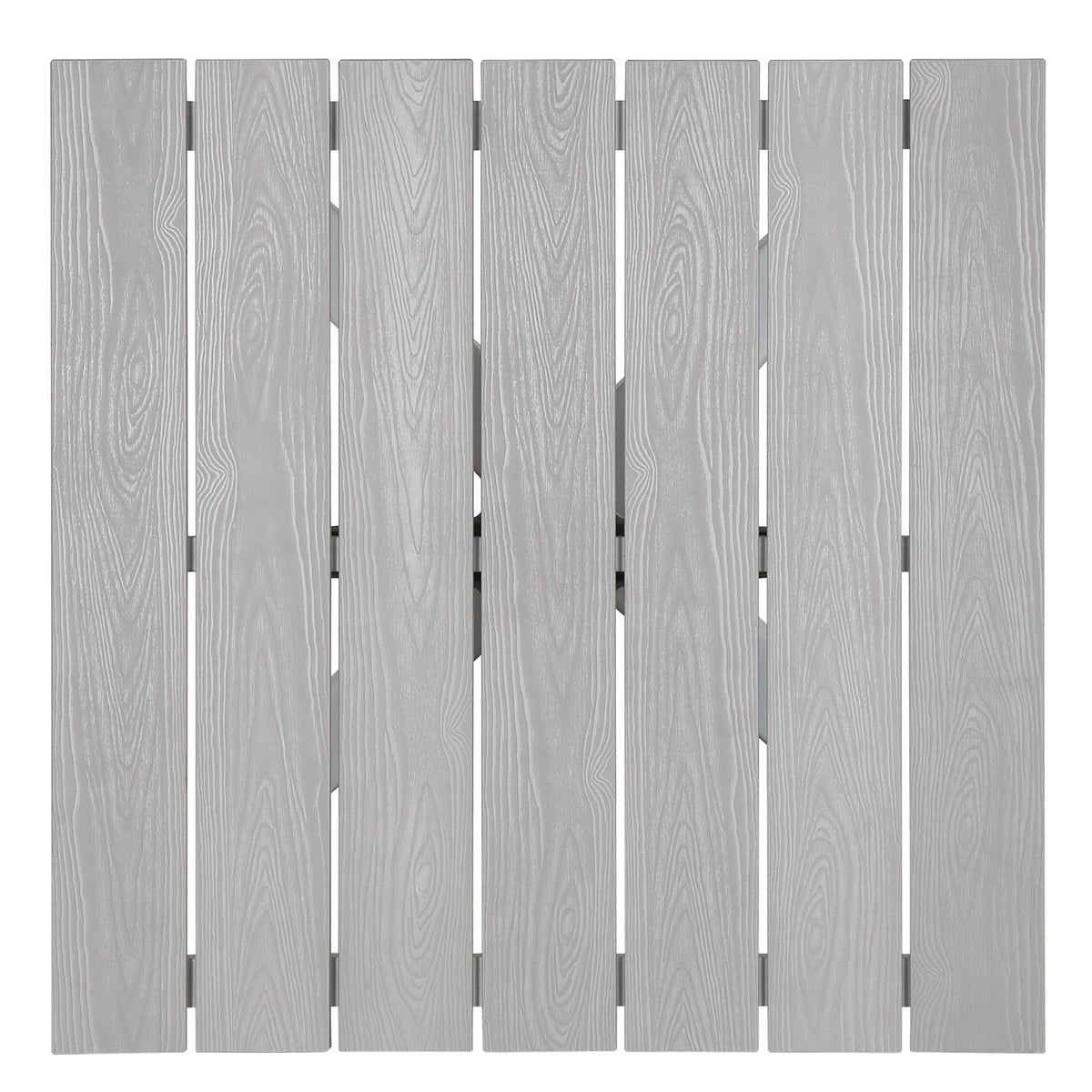 Maine 28" Outdoor Patio Dining Table - White Light Gray