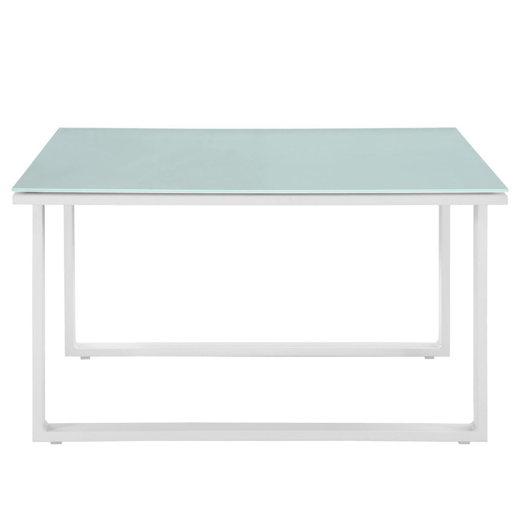 Fortuna Outdoor Patio Side Table - White