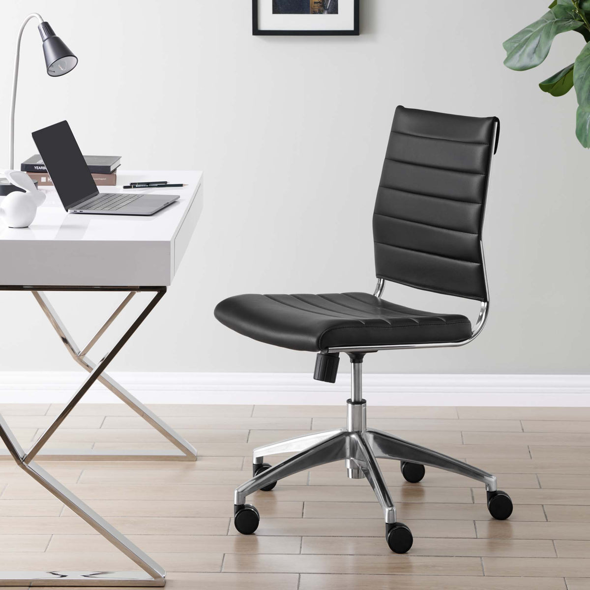 Jive Armless Mid Back Office Chair - Black