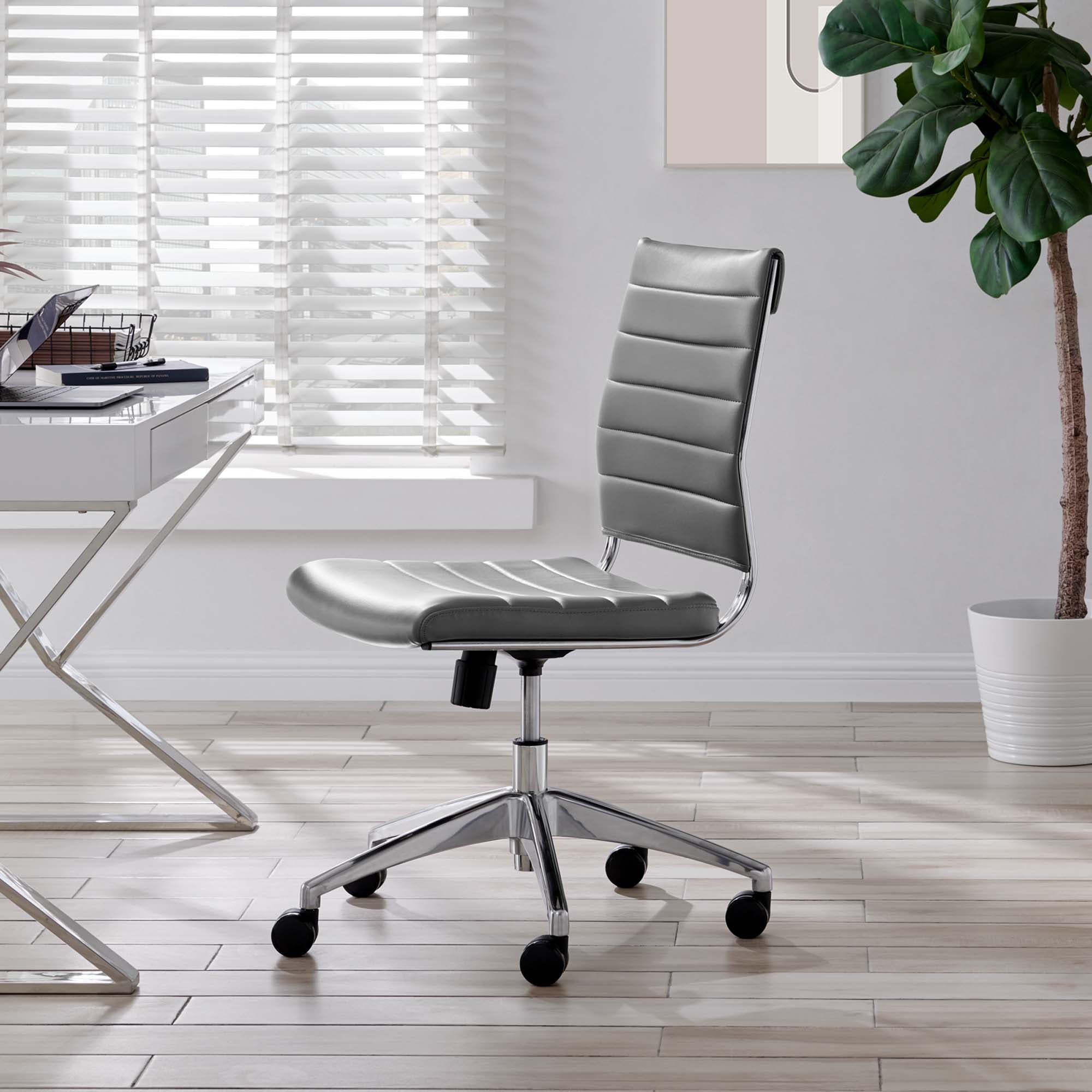 Jive Armless Mid Back Office Chair - Gray