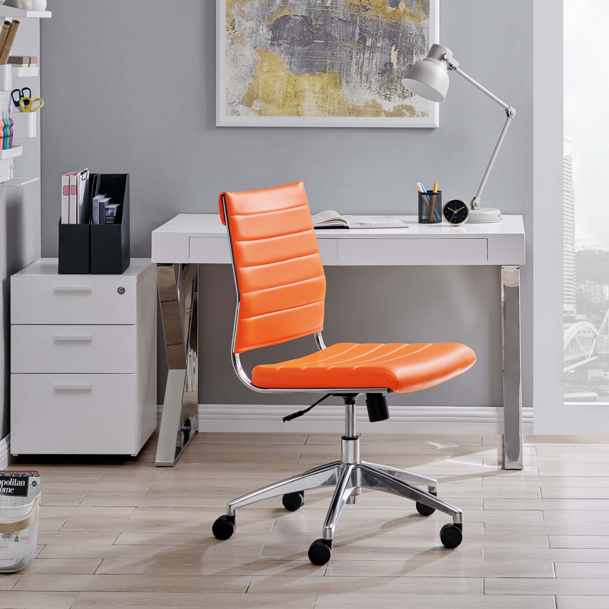 Jive Armless Mid Back Office Chair - Orange