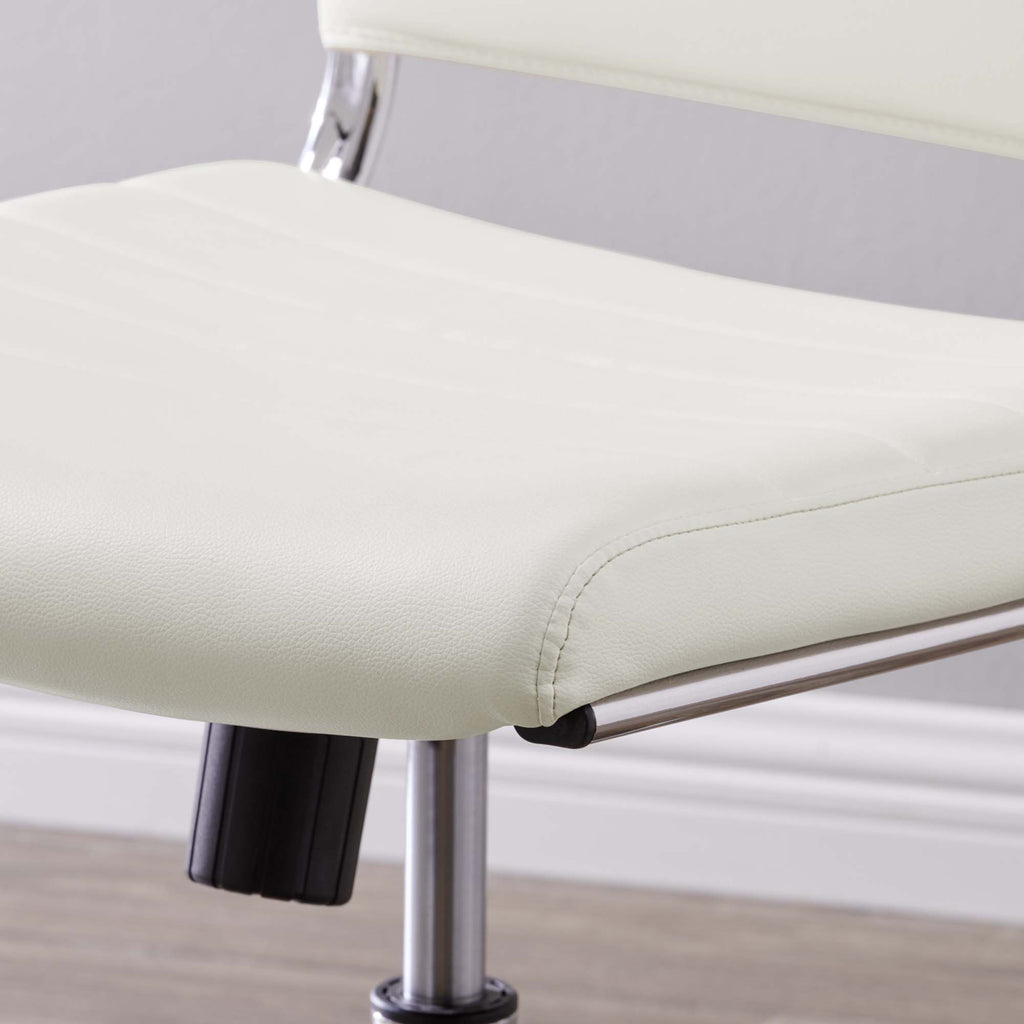 Jive Armless Mid Back Office Chair - White
