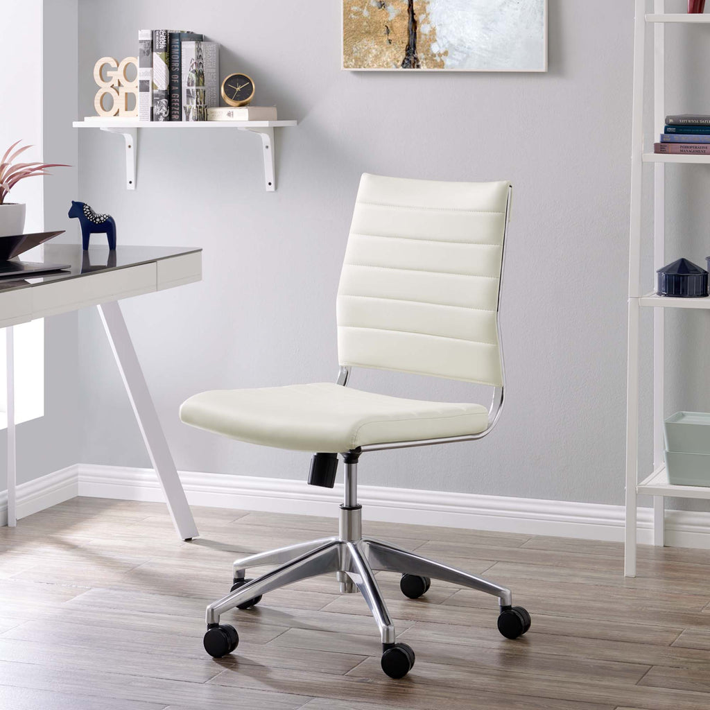 Jive Armless Mid Back Office Chair - White