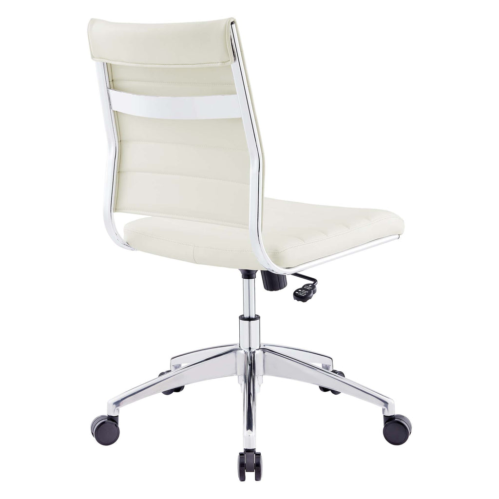 Jive Armless Mid Back Office Chair - White
