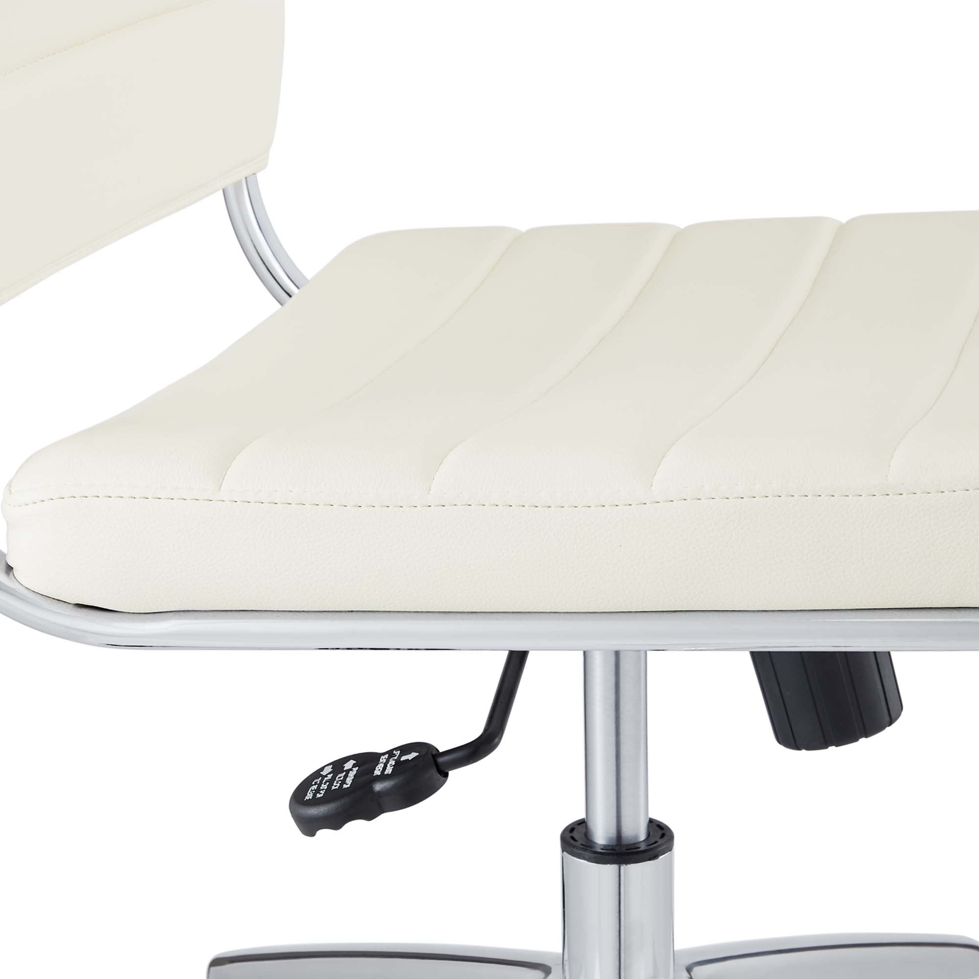 Jive Armless Mid Back Office Chair - White