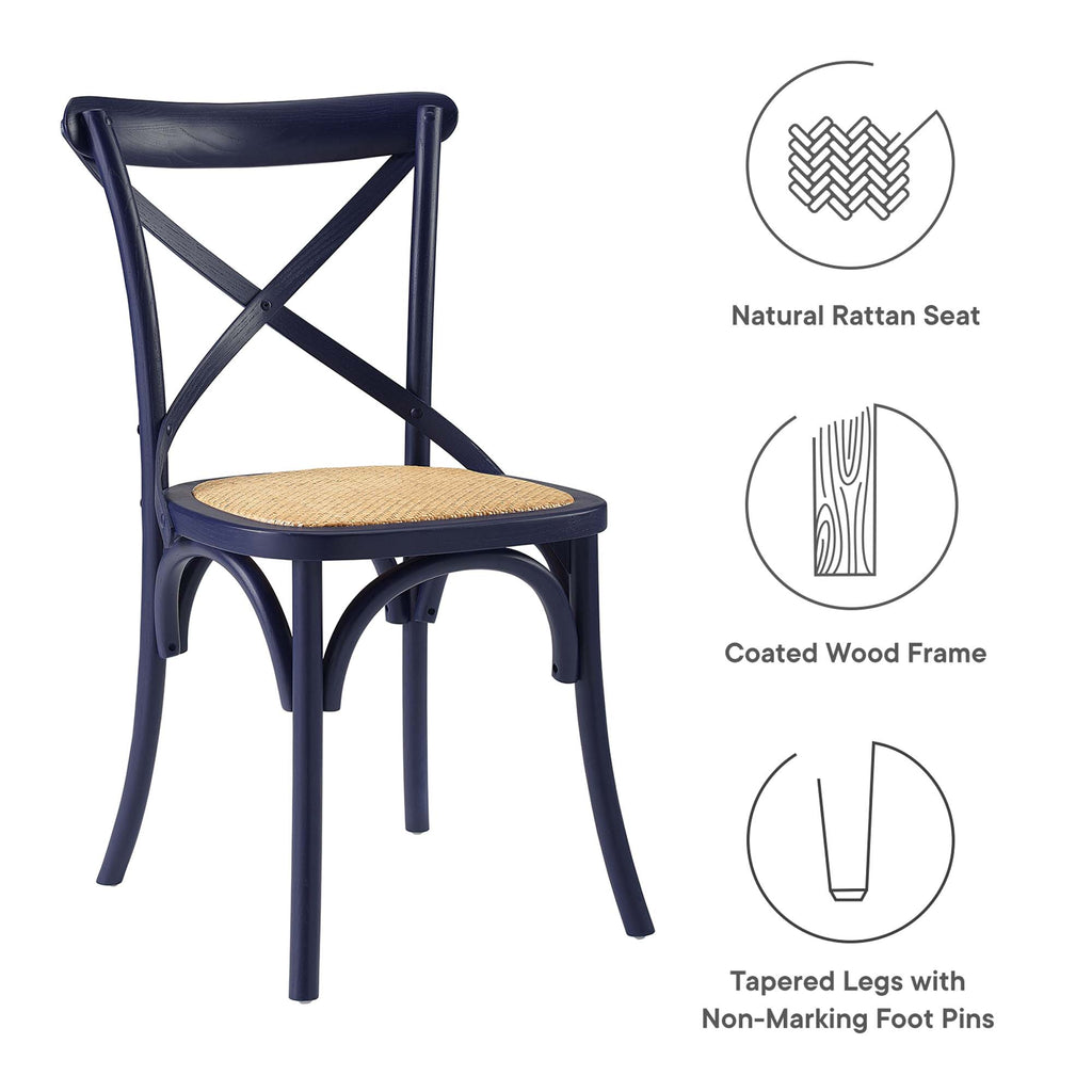 Gear Dining Side Chair - Midnight Blue (EEI-1541-MID)