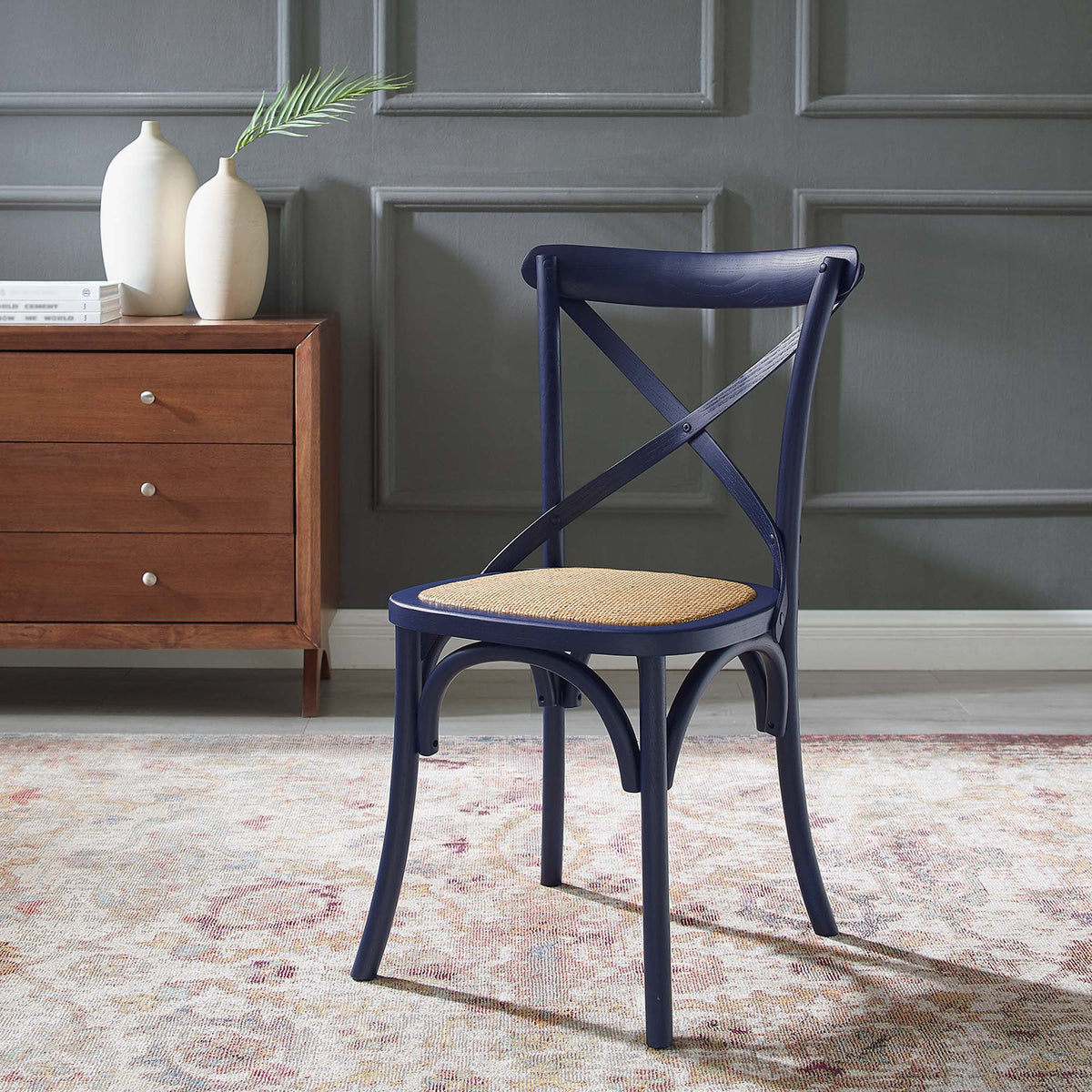 Gear Dining Side Chair - Midnight Blue (EEI-1541-MID)