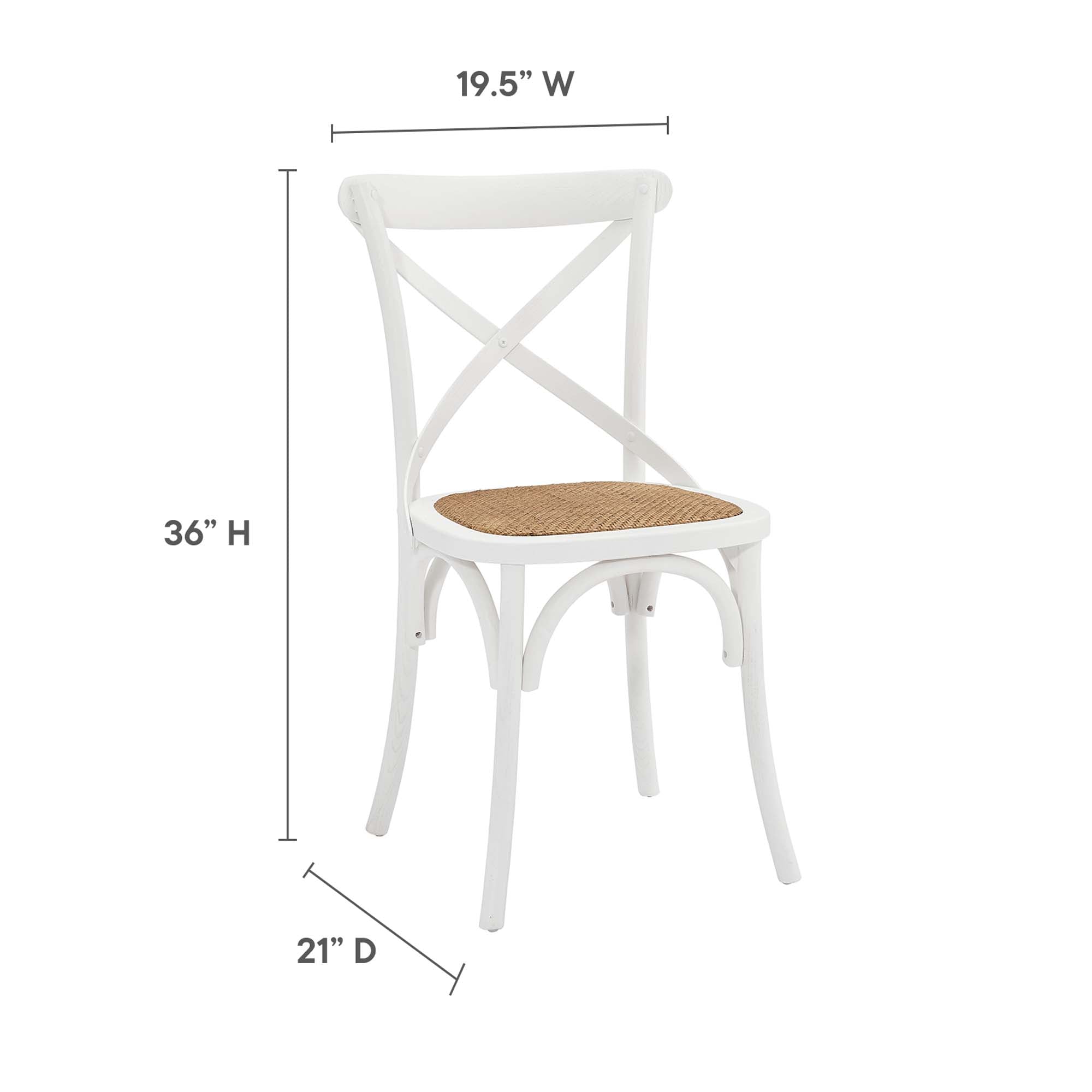 Gear Dining Side Chair - White (EEI-1541-WHI)