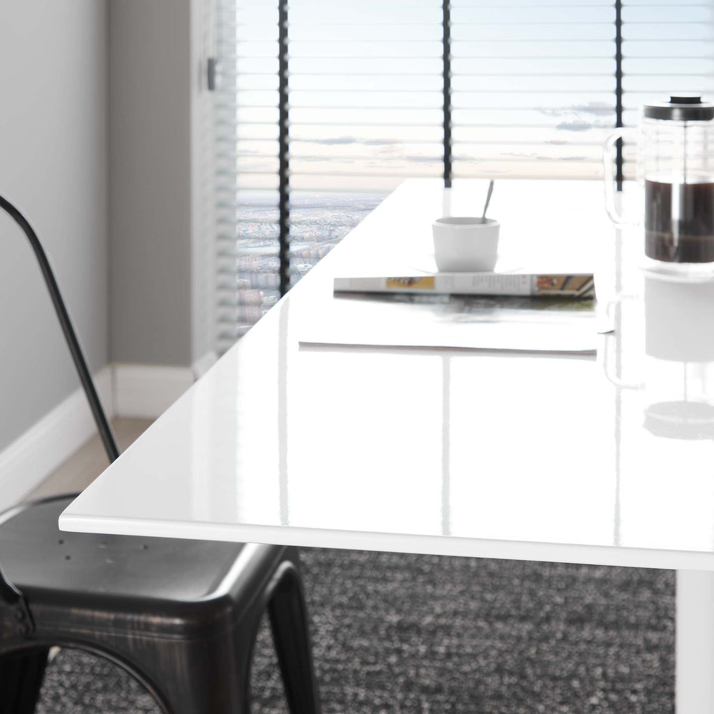 Lippa 60" Rectangle Wood Dining Table - White