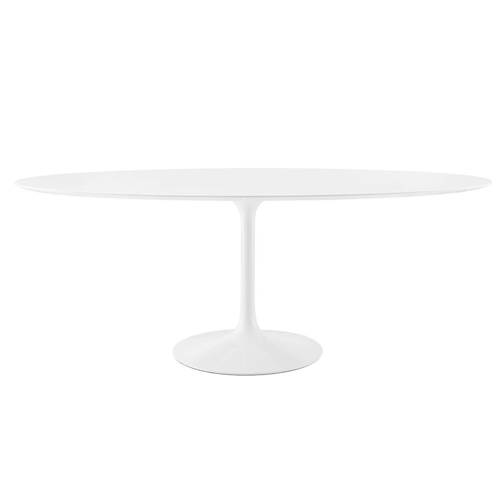 Lippa 78" Oval Wood Dining Table - White