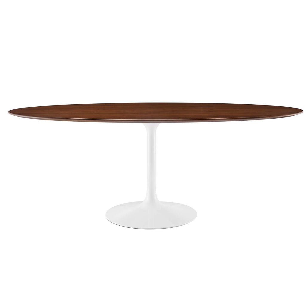 Lippa 78" Oval Wood Dining Table - Walnut