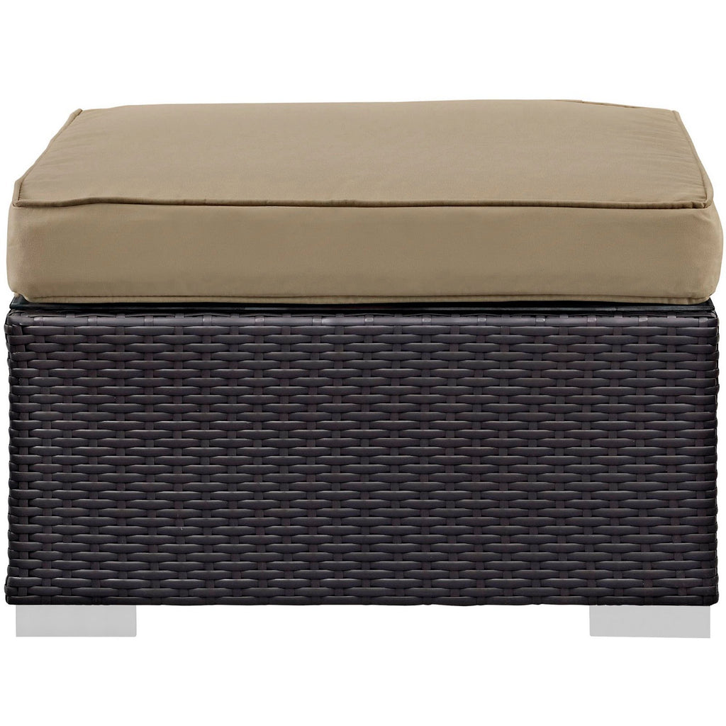 Convene 5 Piece Outdoor Patio Sectional Set - Espresso Mocha (EEI-1809-EXP-MOC-SET)