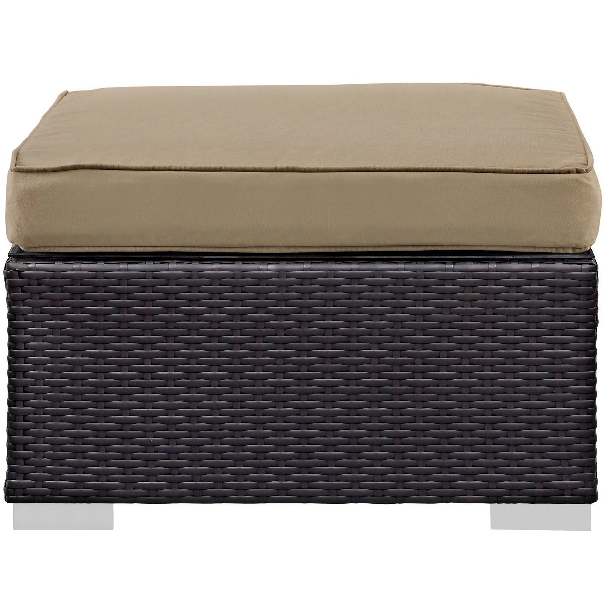 Convene 5 Piece Outdoor Patio Sectional Set - Espresso Mocha (EEI-1809-EXP-MOC-SET)