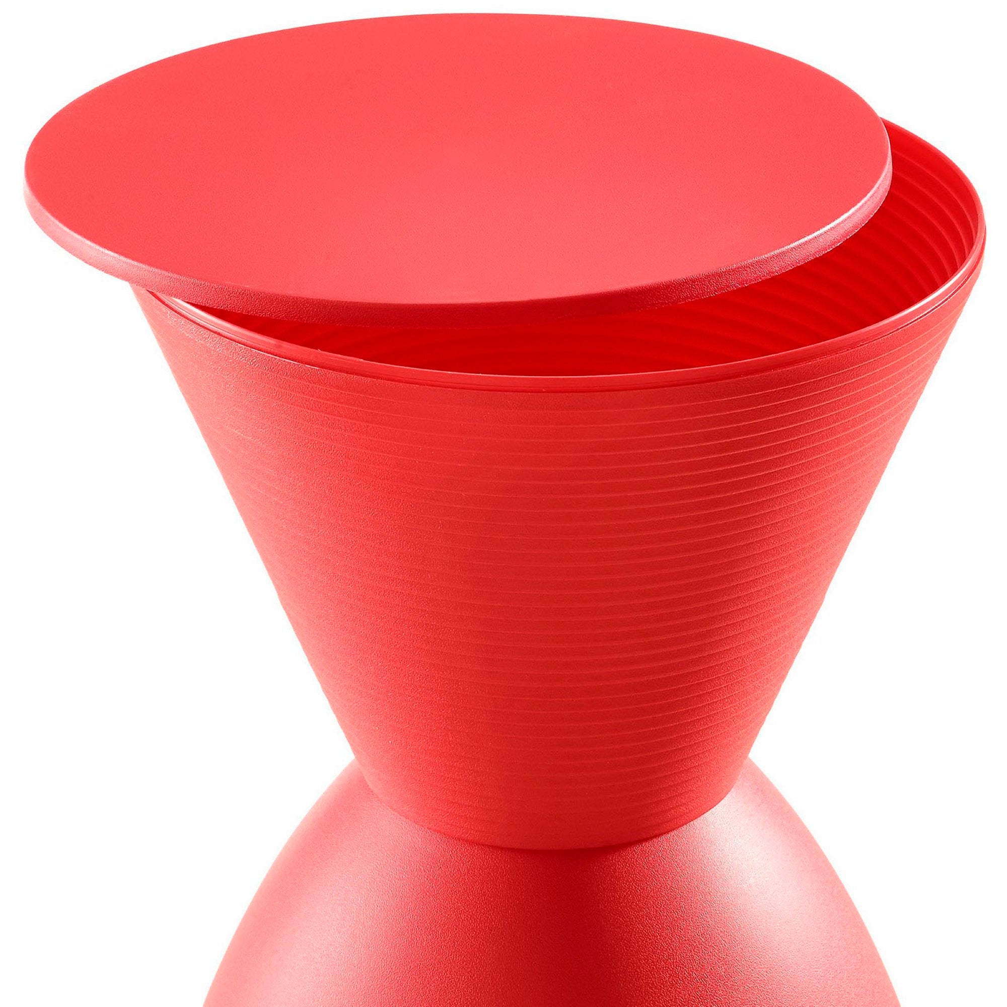 Haste Backless Stool - Red