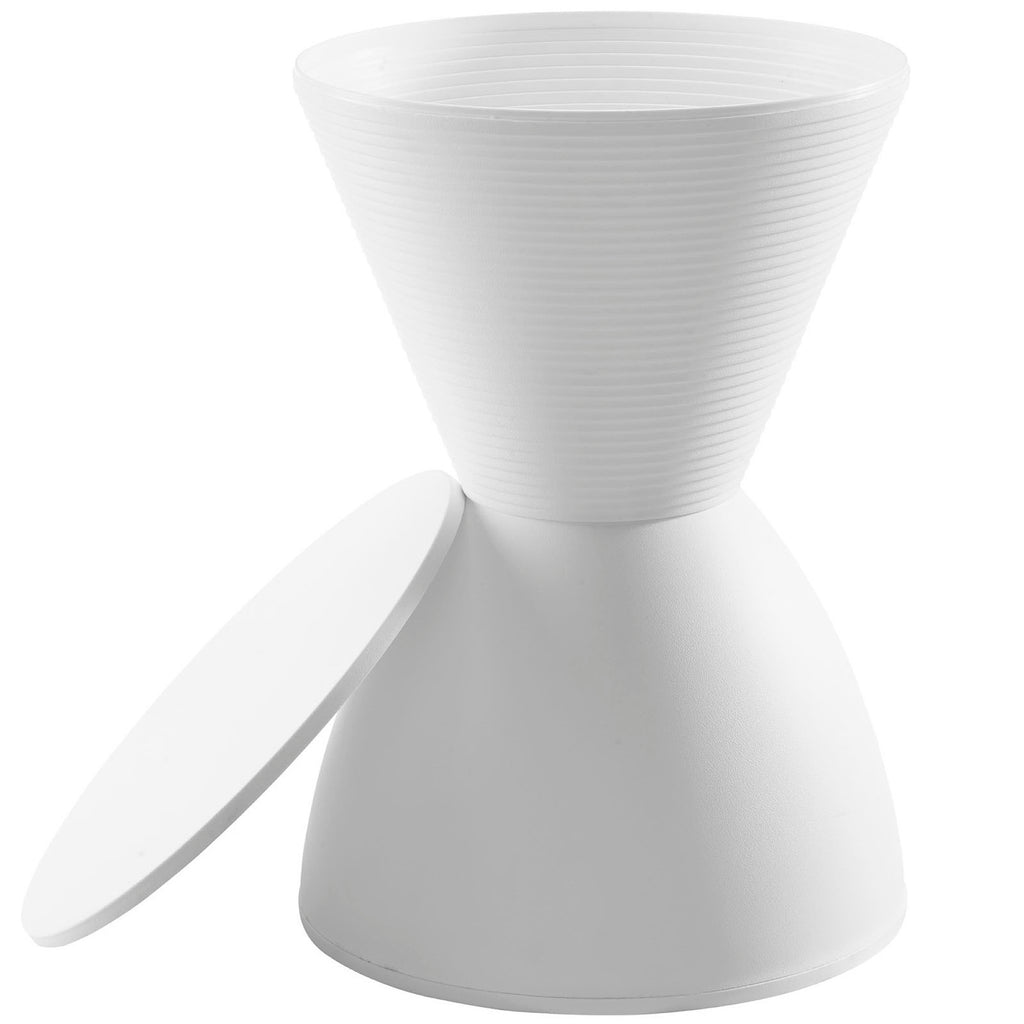Haste Backless Stool - White