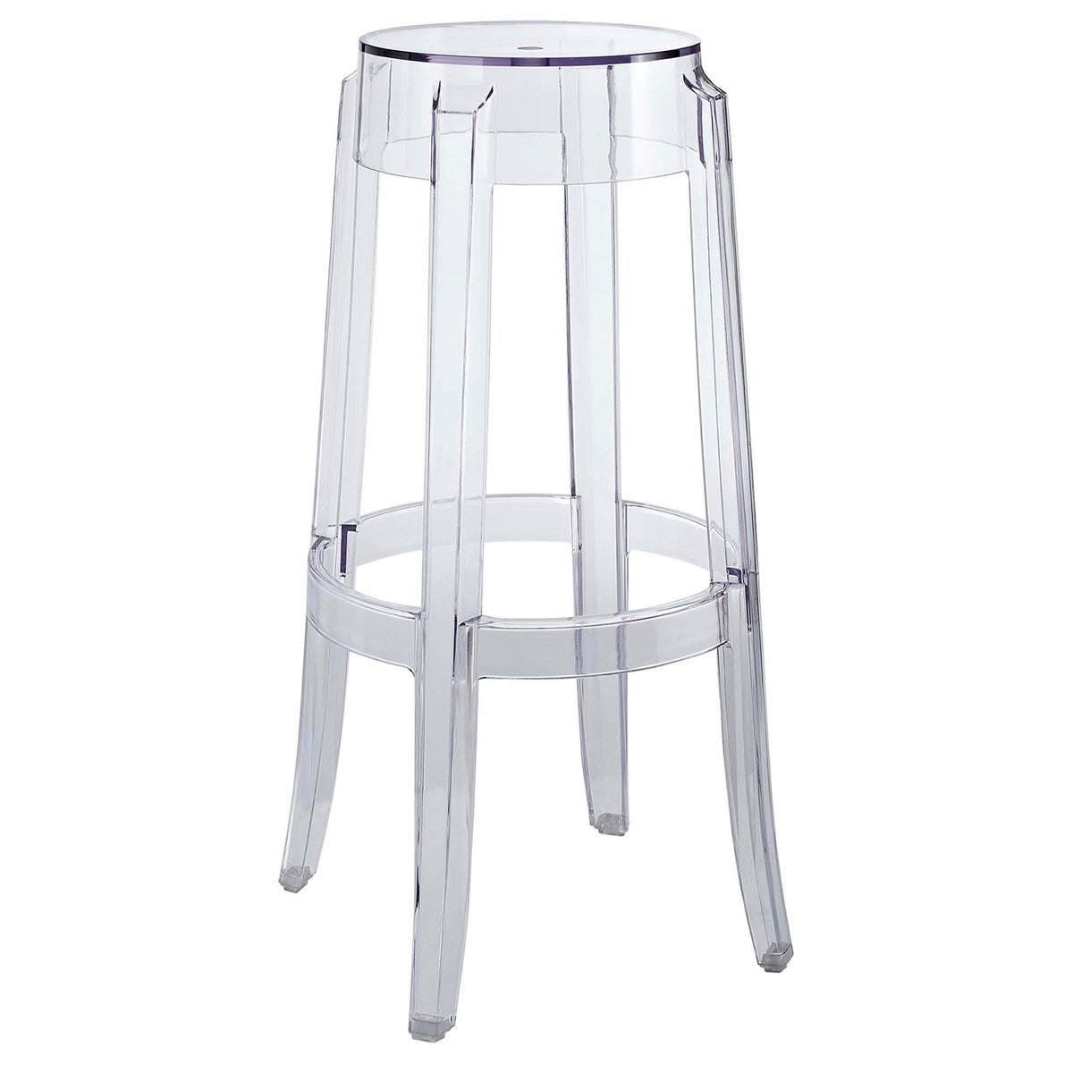 Casper Backless Bar Stool - Clear
