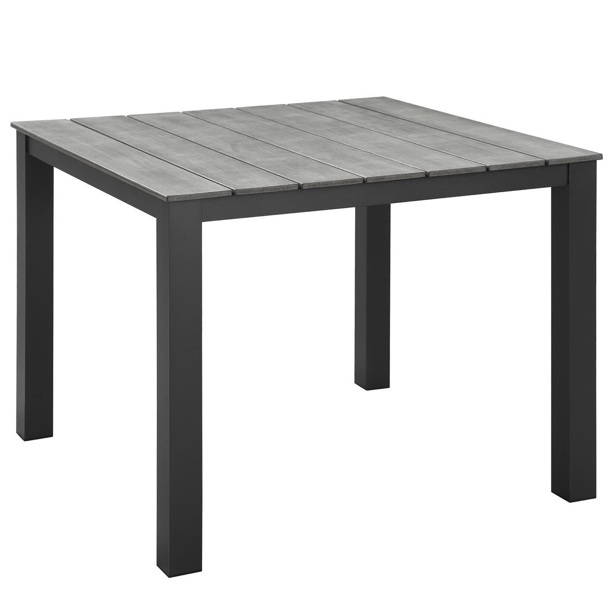 Maine 5 Piece Outdoor Patio Dining Set - Brown Gray (EEI-1745-BRN-GRY-SET)