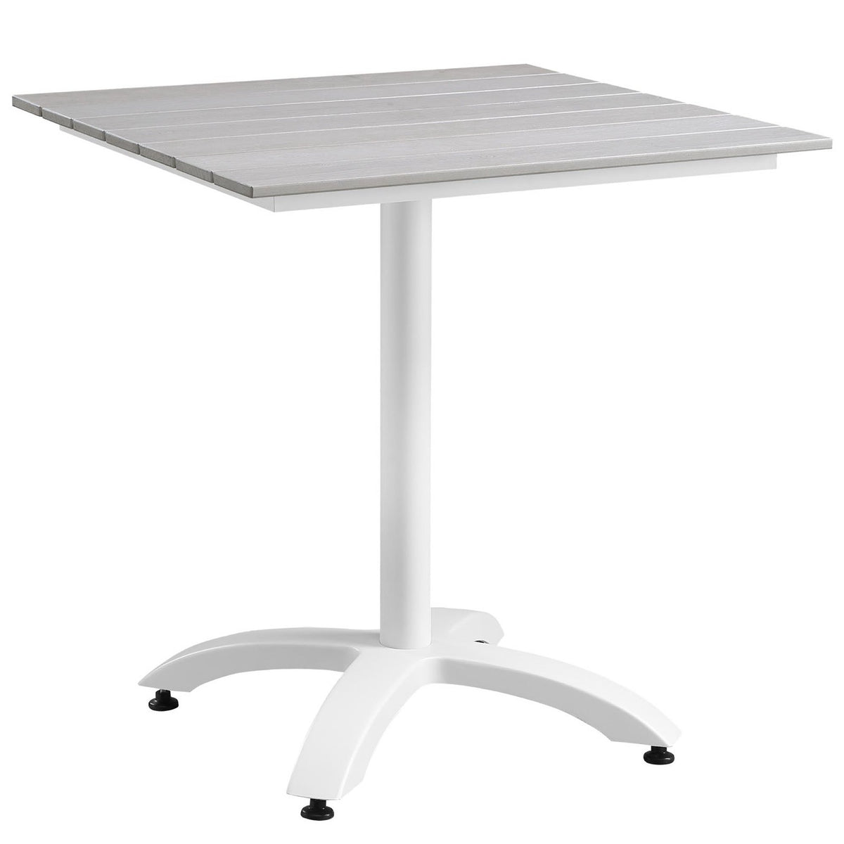 Maine 5 Piece Outdoor Patio Dining Set - White Light Gray (EEI-1761-WHI-LGR-SET)