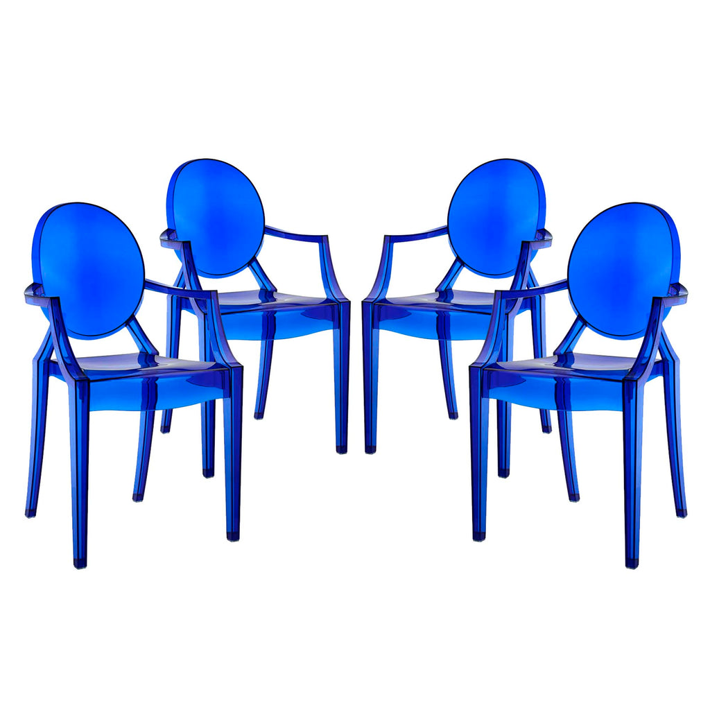 Casper Dining Armchairs Set of 4 - Blue