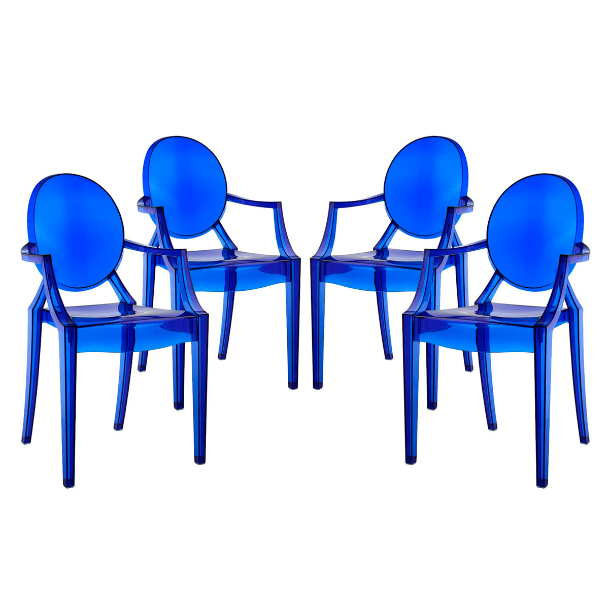 Casper Dining Armchairs Set of 4 - Blue