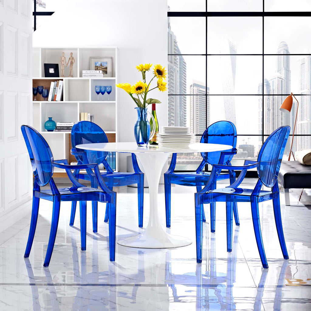 Casper Dining Armchairs Set of 4 - Blue