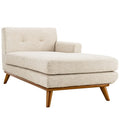 Engage Right-Facing Upholstered Fabric Chaise - Beige