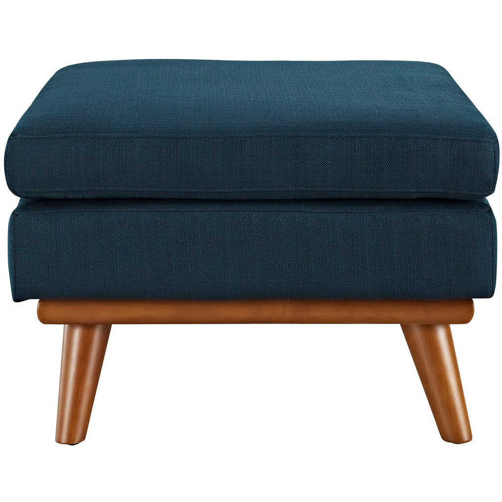 Engage Upholstered Fabric Ottoman - Azure