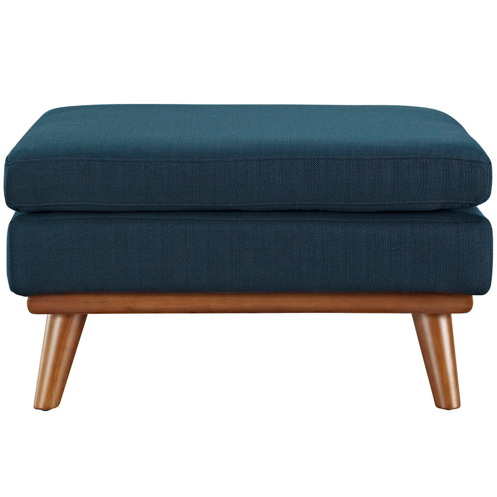 Engage Upholstered Fabric Ottoman - Azure