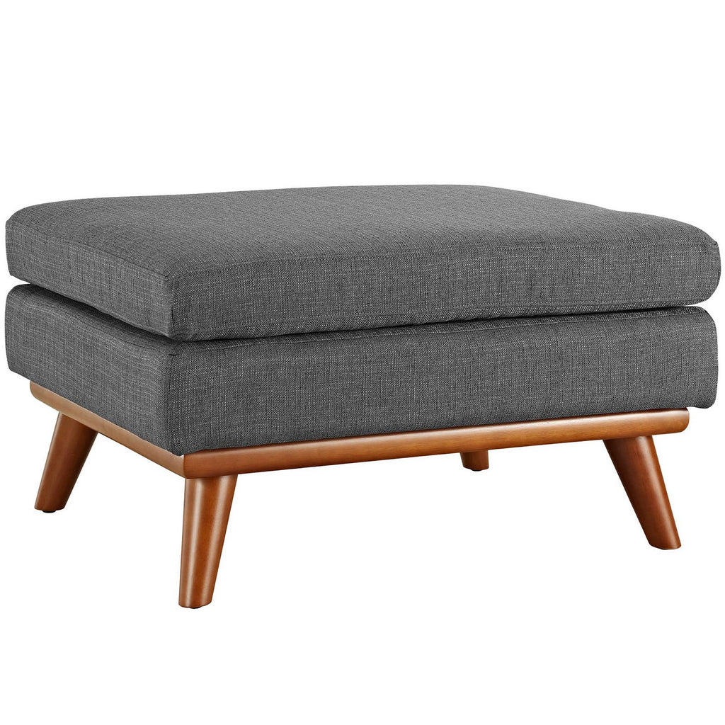 Engage Upholstered Fabric Ottoman - Gray